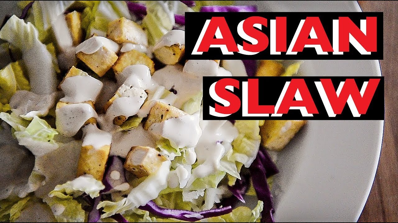Vegan Asian Salad Dressing Recipe Creamy Asian Slaw EASY VEGAN DISHES YouTube
