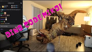 Dino pole dance by Codemiko!