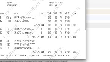 Unofficial Transcript