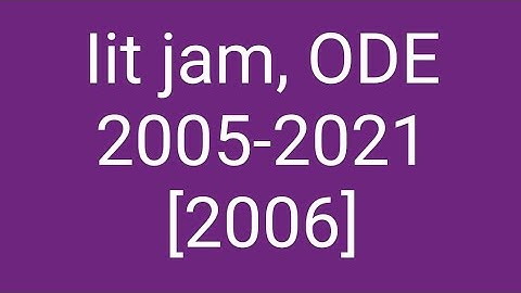 Iit jam mathematics 2006 |Ordinary differential equation |solution series 2005-2021 |