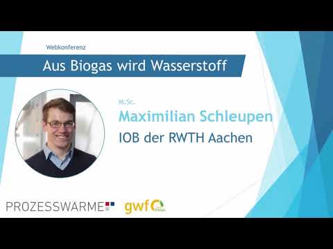 Aus Biogas wird Wasserstoff: Maximilian Schleupen, RWTH Aachen 