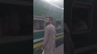 Full packed Subak Khurram leaving Lahore station Pakistan Railways
