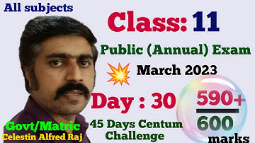Class 11|Day 30|Centum Challenge|all subjects|Public(Annual) Exam|March 2023|sky physics