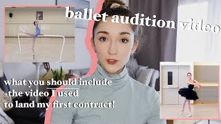 HOW TO MAKE A BALLET AUDITION VIDEO