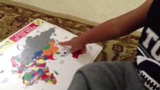 Toddler can identify most countries on the World Map!