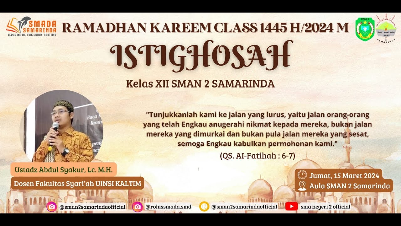 Istigosah Kelas XII SMA Negeri 2 Samarinda Day-3 - YouTube