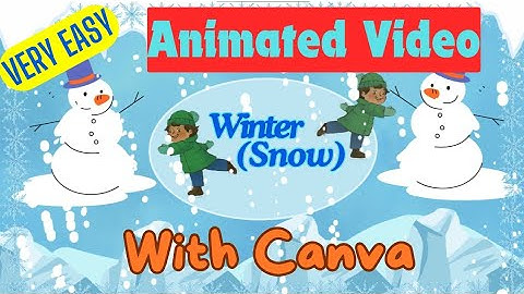 Make An Animated video on Canva(2) | Creating Snowfall animation | winter | snowfall | canva | snow
