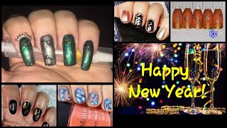 Happy New Year Stamping Nail Art Tutorial | Facebook Group Collab 