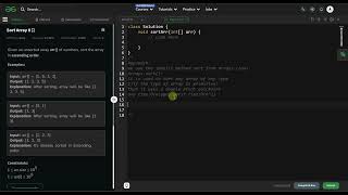 Sort Array 2  - Easy -  GeeksforGeeks
