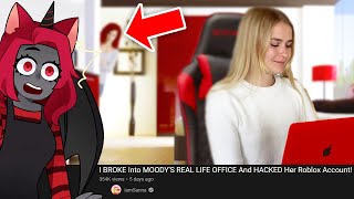 REACTING to SANNA BREAKING into my IRL OFFICE and HACKING MY ROBLOX ACCOUNT!