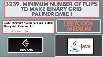 Leetcode | 3239. Minimum Number of Flips to Make Binary Grid Palindromic I | Medium | Java