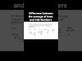Difference between the average of Even and Odd Numbers #aptitude #average #shorts #ytshorts #viral