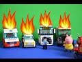 Peppa Pig Full Episode lego Fire Police Truck Ambulance Police Car Bank Truck