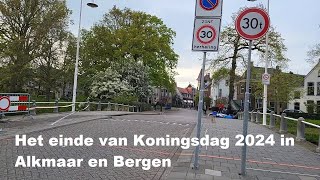 Het einde van Koningsdag 2024 in Alkmaar en Bergen