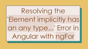 Resolving the 