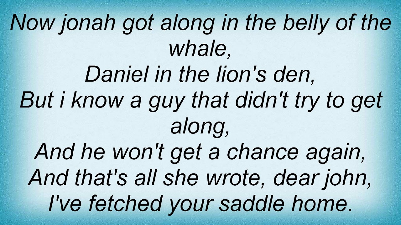 Hank Williams Dear John Lyrics YouTube