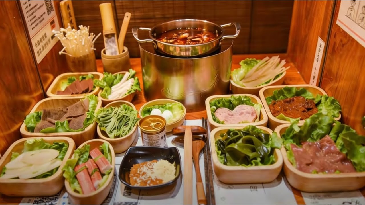 Chinese salarymen eat Sichuan-style single-serving hot pot after work