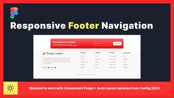 How to Design Responsive Footer Navigation in Figma - Autolayout #figma #config2023