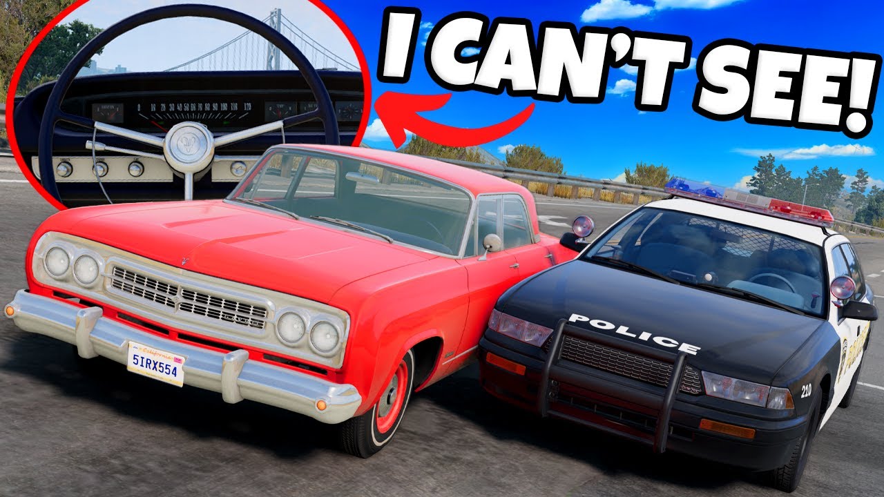 Police Chase… But I’m COMPLETELY BLIND in BeamNG Drive Mods