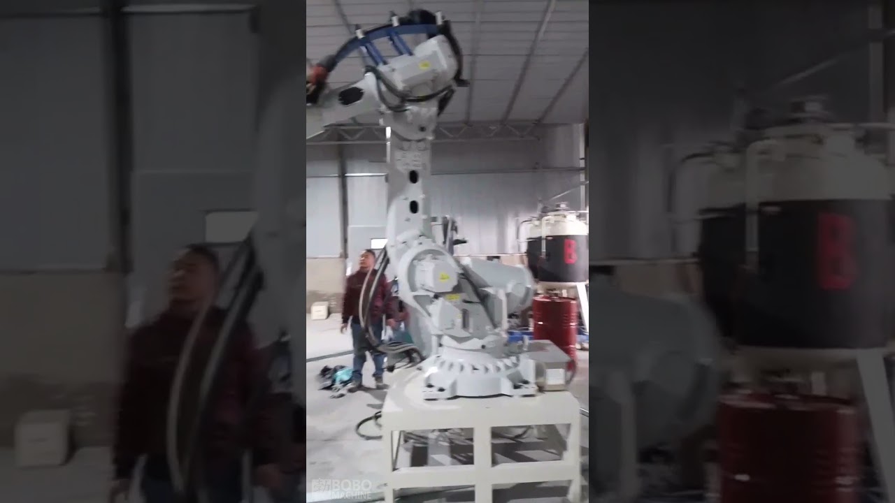 Fully automatic turntable polyurethane car seat cushion production line for high pressure polyuretha