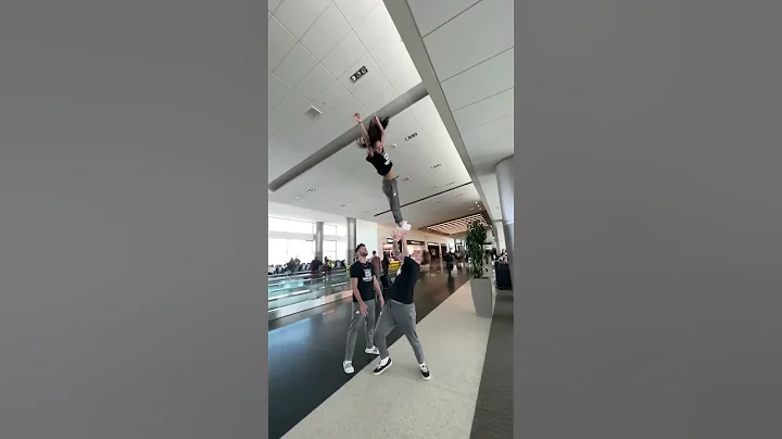 Cheerleader heelys into a stunt easily