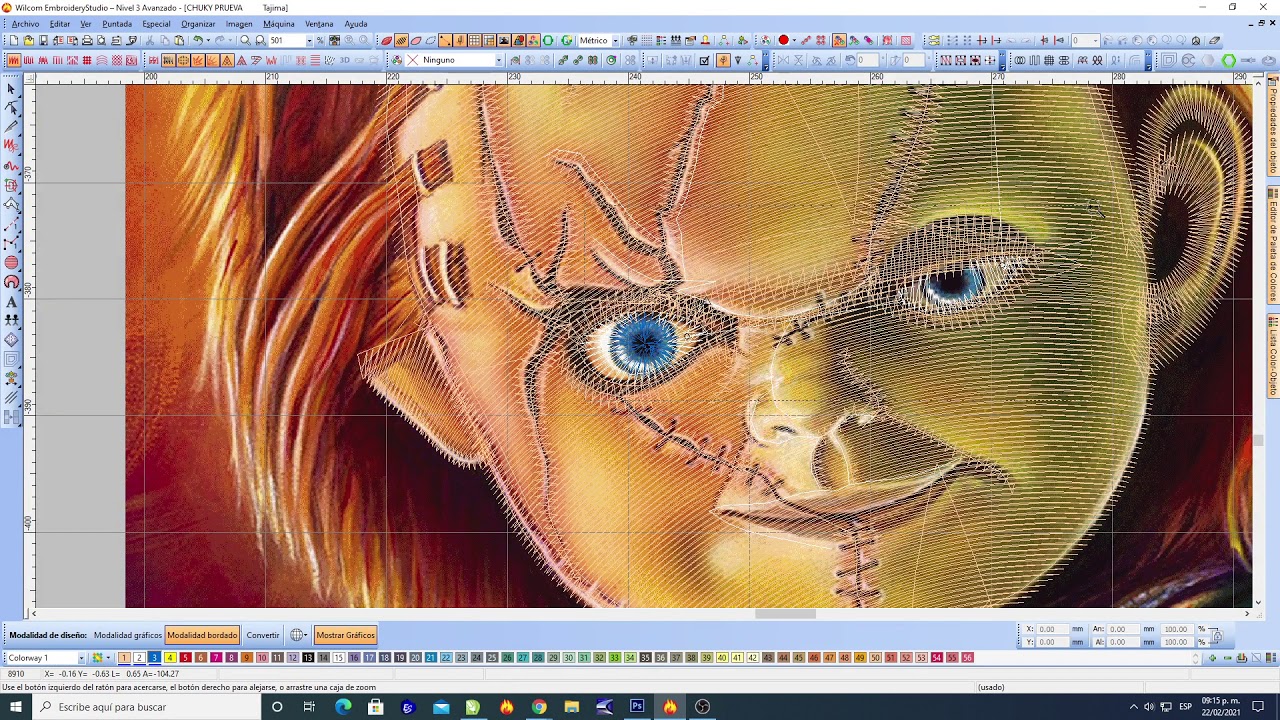 TUTORIAL WILCOM E2 VLOG 5 DIJITALIZADO EN PESPUNTE CON FILING 2021 02 22