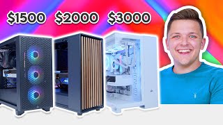 $1500 vs $2000 vs $3000 Gaming PC Build! 👀 [Does Cost REALLY Matter?!]