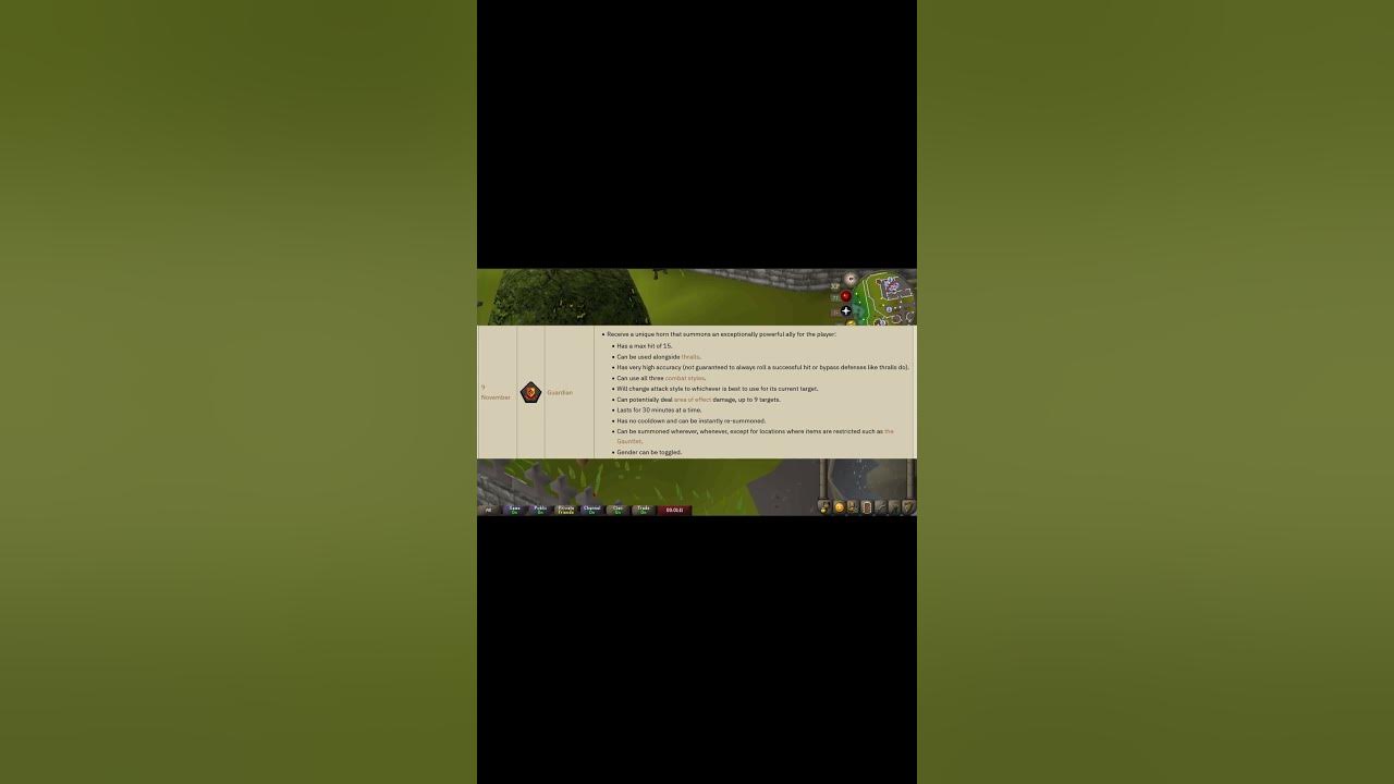 The Guardian Relic Explained in Under 60 Seconds shorts runescape 