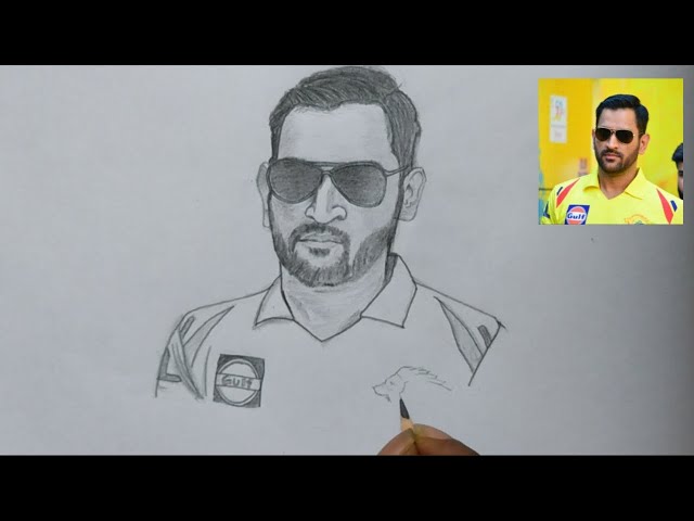 MS Dhoni Drawing, Hit the ❤ button Dont forget to Like, comment share with  your friends.... - - - Dm for commission work… | Instagram