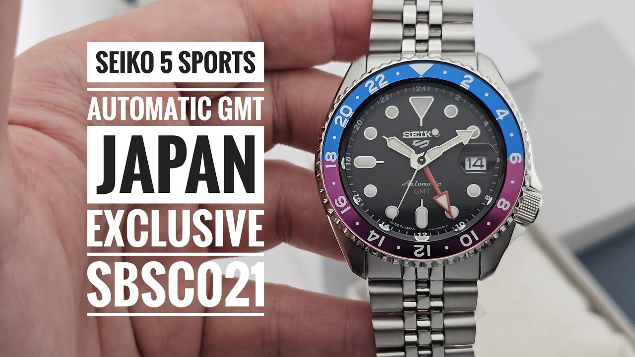 Seiko 5 Sports Automatic GMT Japan Exclusive SBSC021 - YouTube