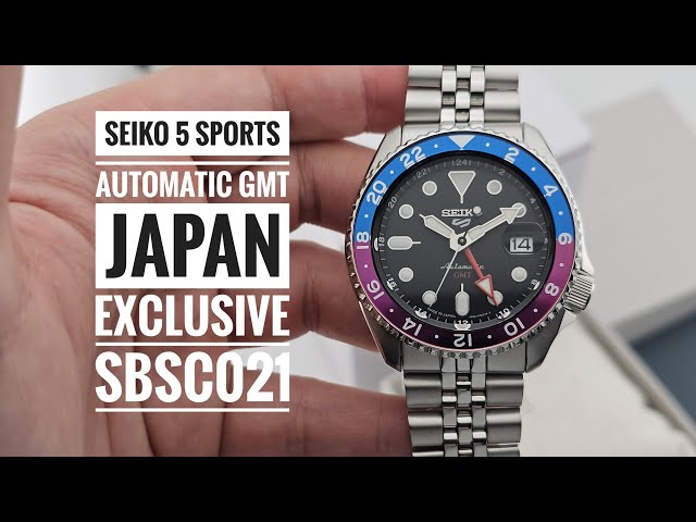 Seiko 5 Sports Automatic GMT Japan Exclusive SBSC021 - YouTube