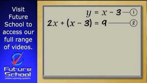 Simultaneous equations.