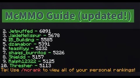 McMMO Skills (updated) 1.12.2 & the best ways to level them up!