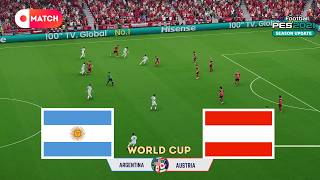 Argentina vs Austria | World Cup 2026 Simulation | eFootball PES 21 Realistic Gameplay screenshot 1