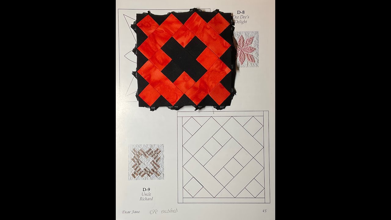 D9 Block Assembly - Dear Jane Goes EPP