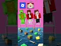 JJ Sister Water Floor Challenge 💧🤯 - MAIZEN Minecraft Animation #shorts #maizen