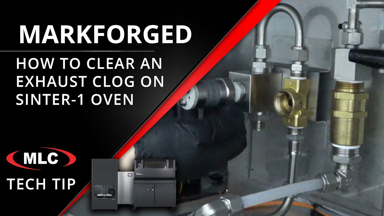 Clearing an Exhaust Clog on Sinter-1 Oven - Markforged Metal X 3D Printer - ADC_ERR_HIGH
