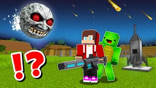 JJ and Mikey VS LUNAR MOON CHALLENGE in Minecraft / Maizen animation