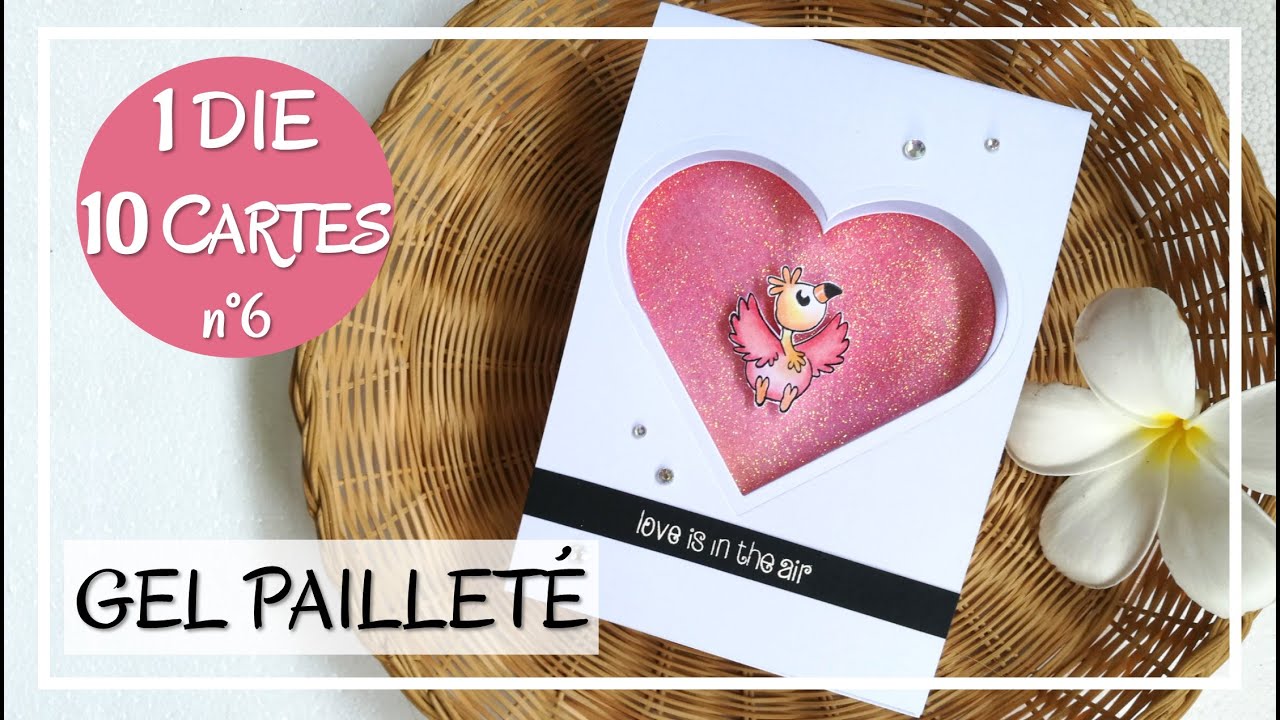 TUTO CARTE SAINT VALENTIN, Dégradé et paillettes ! Et astuce coloriage facile ! DIY Scrapbooking