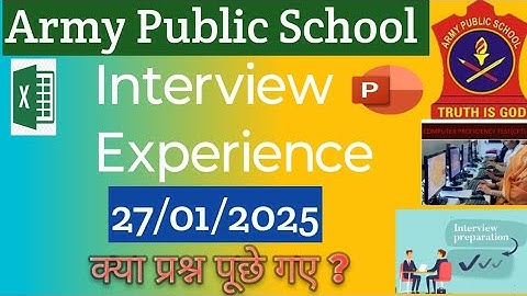 Aps Interview Experience|Army Public School Interview Questions|CPT|Demo|Ms Excel|Ms Word|PPT