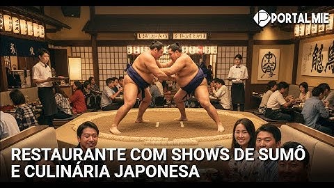 Novo restaurante combina shows de sumô e culinária tradicional