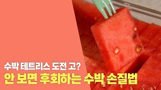 여름에 주기적으로 봐줘야 하는 수박 손질하는 영상 (feat. 수박 도시락)