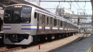 (湘南色からスカ色へ)E217系0番台山手貨物線TK出場回送(Y102)大崎駅入線