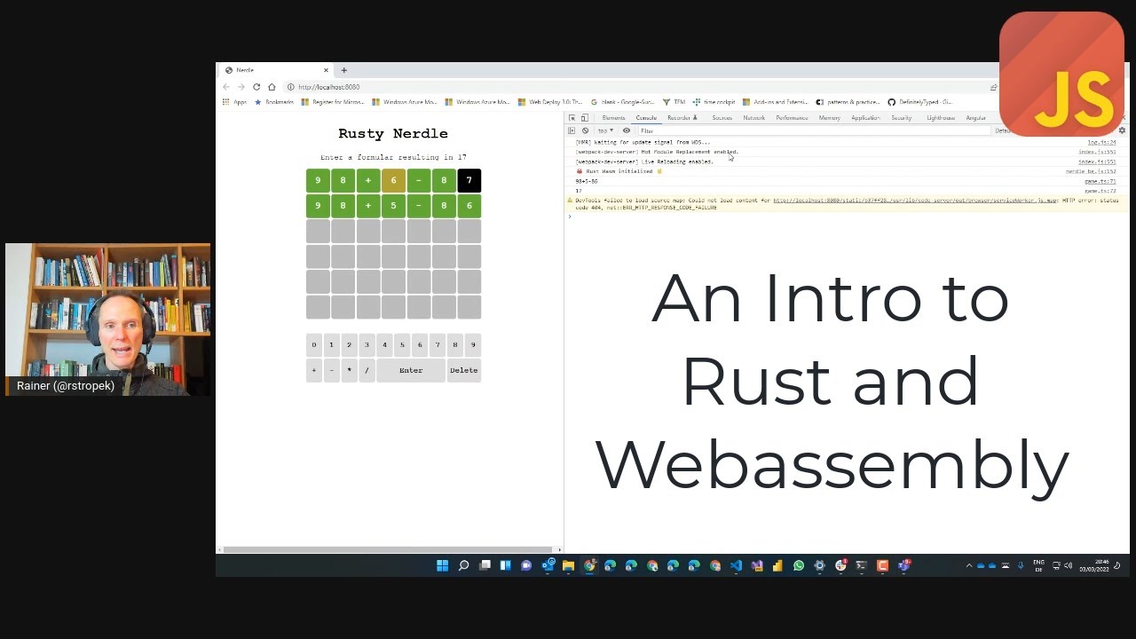 Karlsruhe JS: An Intro to Rust and Webassembly - YouTube