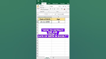 "Calculate Age from Date of Birth in Seconds! #excel #formula #shortcut