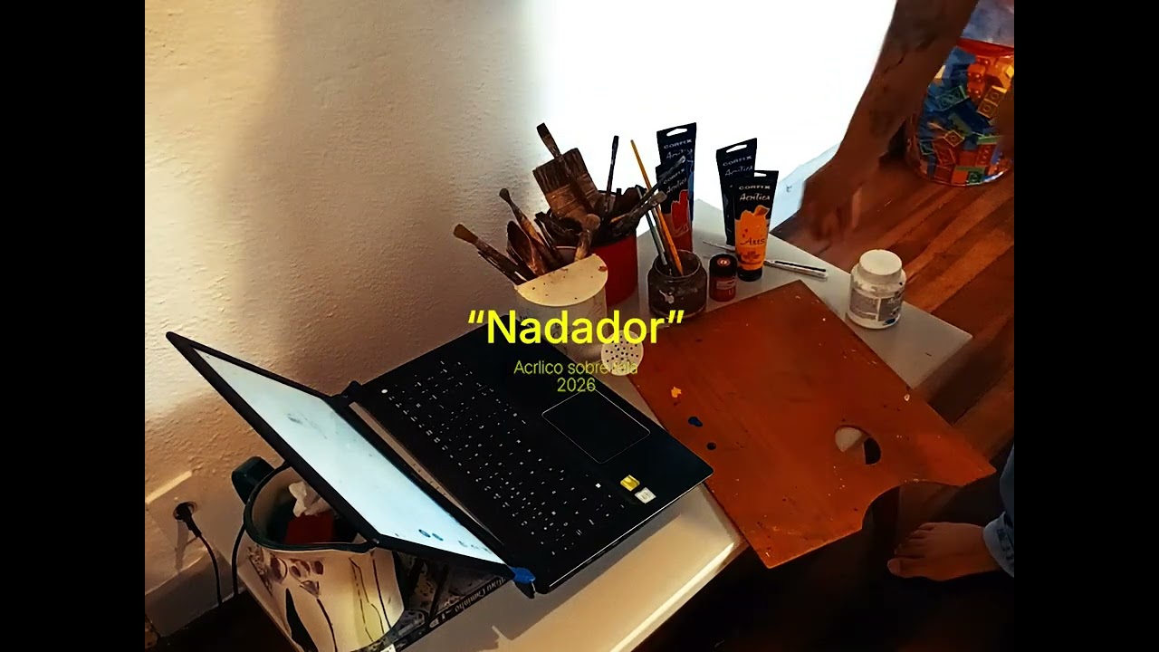 Nadador - Acrilico sobre tela