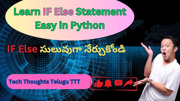 Conditional Statements| IF-Else| syntax| Python Tutorials in Telugu | Python in Telugu | Python for