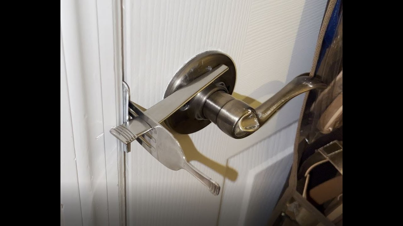 Dinner Fork Door Lock. LIFE HACKS SERIES 1 YouTube