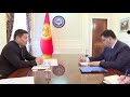 Торага ЖК КР Т. Мамытов встретился с послом Республики Узбекистан с Хуршидом Мирзахидовым