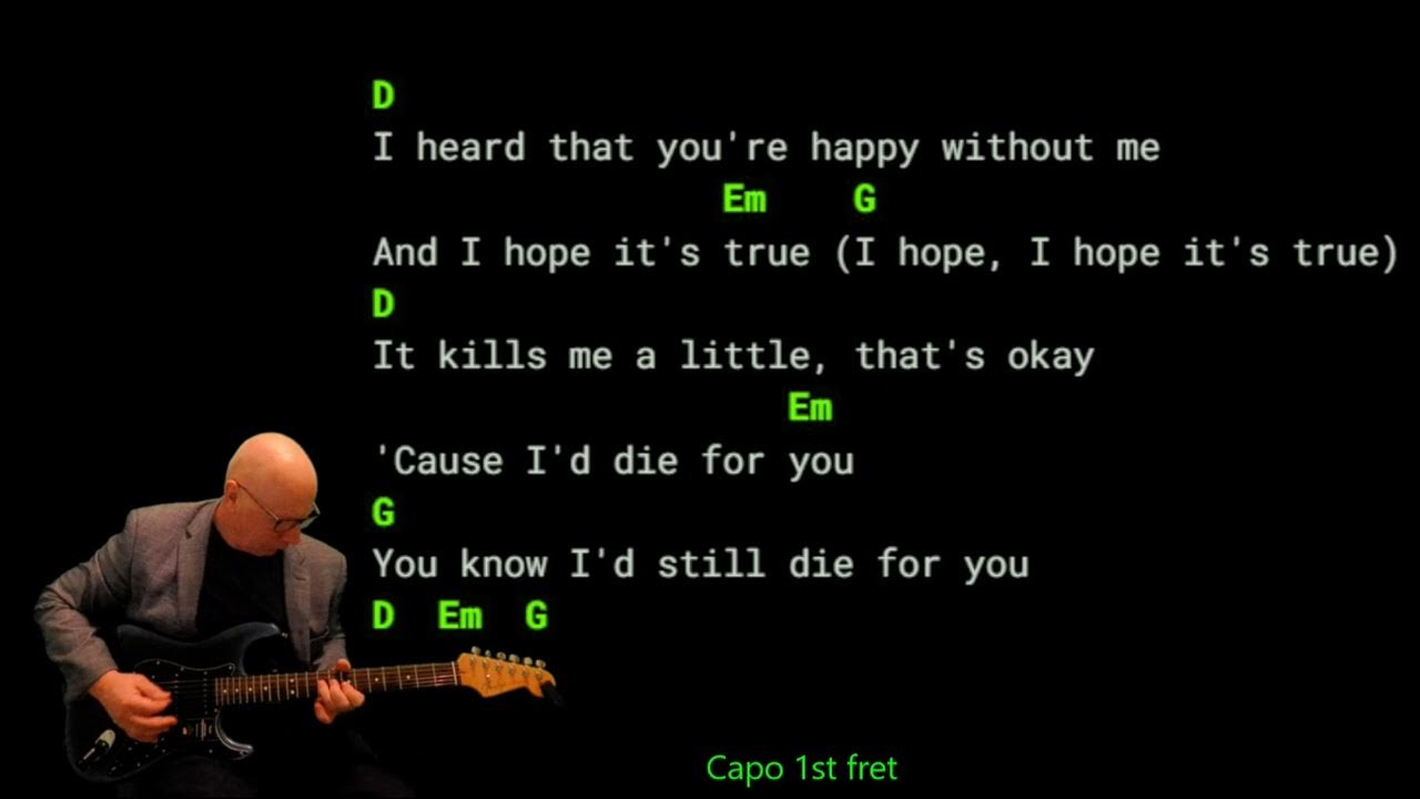 Joji Die For You, Guitar chords lyrics YouTube